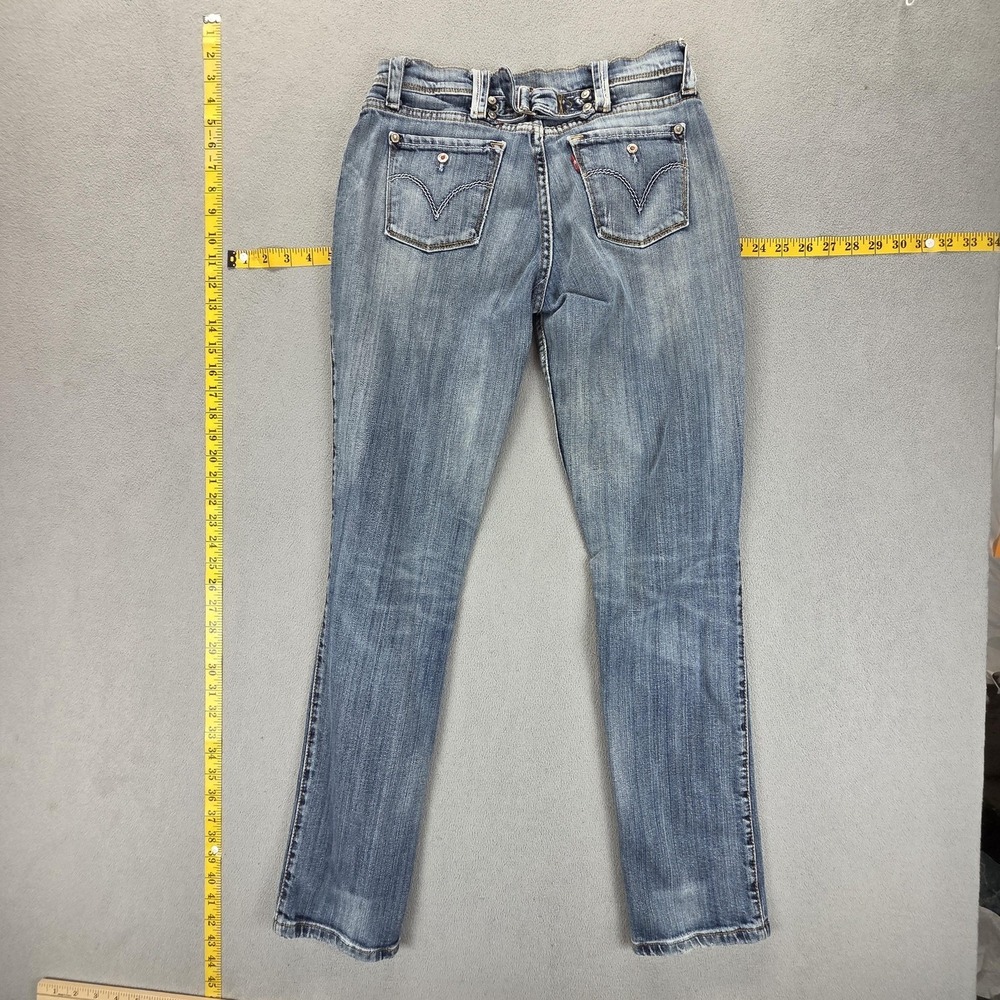 Levis Engineered Jeans Womens Blue Medium Wash Buckle Back Fits‎ 26x30